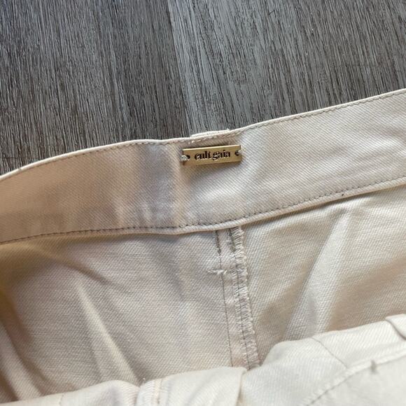 cult gaia topanga ivory wide leg oversized pockets cargo pants size medium - Picture 7 of 15